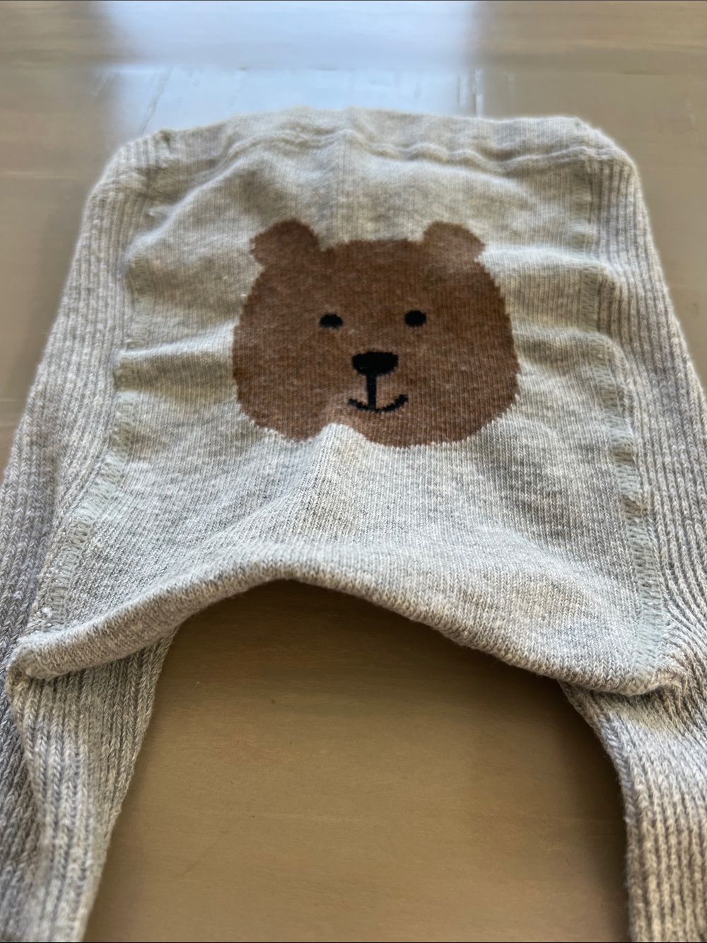 🐻 MUST BUNDLE. Bear Ribbed Tights w/ Brown Bear Accent. 🐻 - Picture 3 of 13